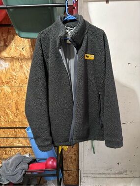 Men's Charcoal Gray Fleece Zip Jacket